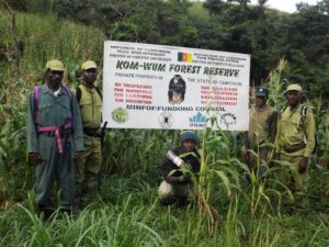 Some of the CIRMAD trained and managed community ecoguards for Kom-Wum Forest Reserve